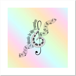 Treble Clef Piano - Musical Notes Posters and Art